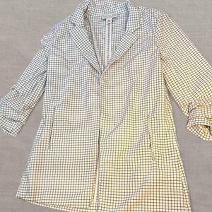 Rachel Zoe White and Black Grid Blazer